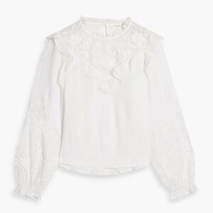 Veronica Beard Elegant White linen Blouse